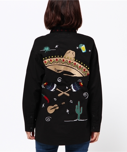 RODEO CROWNS WIDE BOWL(ロデオクラウンズワイドボウル)の「ミリタリー ウエスタン シャツ(シャツ/ブラウス・レディース・ブラック/ネイビー/カーキ・SMALL/MEDIUM)」の8枚目の写真