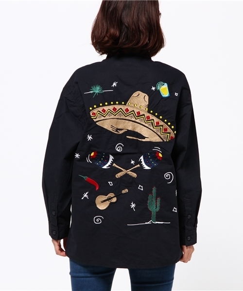 RODEO CROWNS WIDE BOWL(ロデオクラウンズワイドボウル)の「ミリタリー ウエスタン シャツ(シャツ/ブラウス・レディース・ブラック/ネイビー/カーキ・SMALL/MEDIUM)」の7枚目の写真
