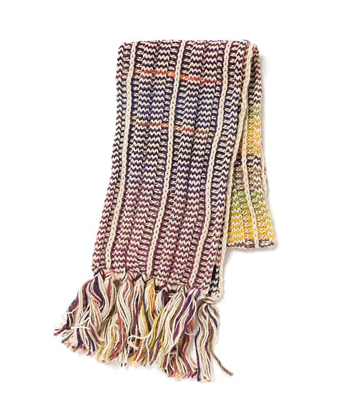 Denime(ドゥニーム)の「ランダムボーダーマフラー(マフラー・メンズ・ブラウン系その他/ブルー系その他/グリーン系その他・FREE)」の1枚目の写真