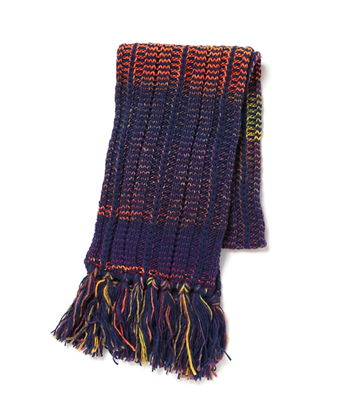 Denime(ドゥニーム)の「ランダムボーダーマフラー(マフラー・メンズ・ブラウン系その他/ブルー系その他/グリーン系その他・FREE)」の3枚目の写真