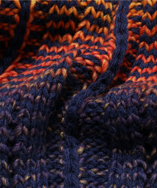 Denime(ドゥニーム)の「ランダムボーダーマフラー(マフラー・メンズ・ブラウン系その他/ブルー系その他/グリーン系その他・FREE)」の6枚目の写真