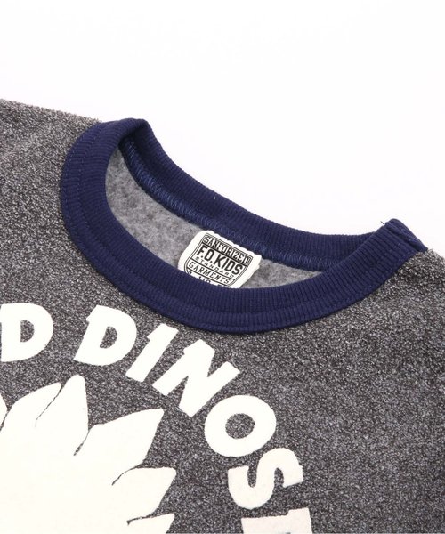 F.O.KIDS（エフオーキッズ）の「あったか恐竜ブークレートレーナー（スウェット・キッズ・チャコール/マスタード/ネイビー・95/140/100/120/130/110/80/90）」の8枚目の写真