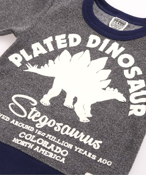 F.O.KIDS（エフオーキッズ）の「あったか恐竜ブークレートレーナー（スウェット・キッズ・チャコール/マスタード/ネイビー・95/140/100/120/130/110/80/90）」の9枚目の写真