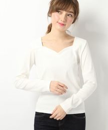 Heather | ハートカット＊インナー長袖　  747112(Tシャツ/カットソー)