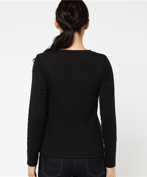 Heather（ヘザー）の「ハートカットインナー長袖　  747112（Tシャツ/カットソー・レディース・グレー/ブラック/ホワイト・FREE）」の6枚目の写真