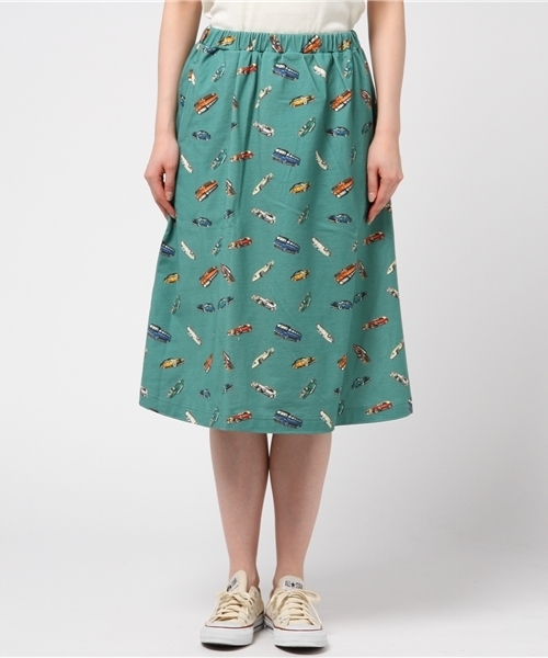 Ne-net(ネネット)の「S おじさんおくるまジャージ(スカート・レディース・ネイビー/ライトグリーン・02)」の3枚目の写真