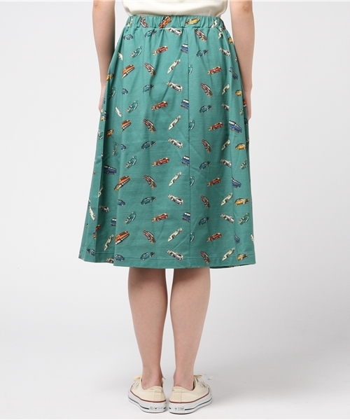 Ne-net(ネネット)の「S おじさんおくるまジャージ(スカート・レディース・ネイビー/ライトグリーン・02)」の5枚目の写真