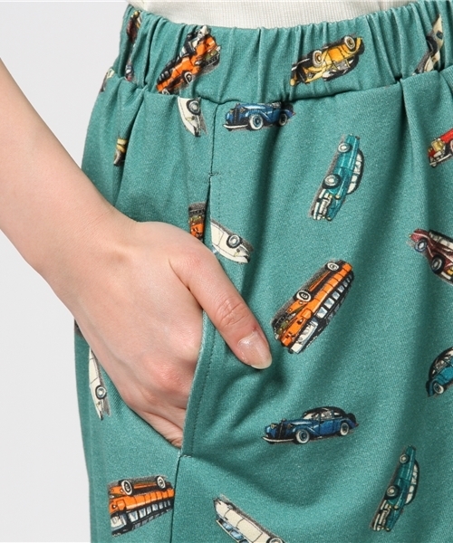 Ne-net(ネネット)の「S おじさんおくるまジャージ(スカート・レディース・ネイビー/ライトグリーン・02)」の8枚目の写真