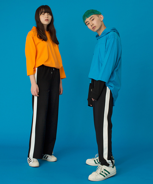 WEGO(ウィゴー)の「WEGO/サイドラインスリムパンツ(その他パンツ・メンズ・ブラック/ブラック系その他/オレンジ/杢グレー・LARGE/MEDIUM)」の20枚目の写真