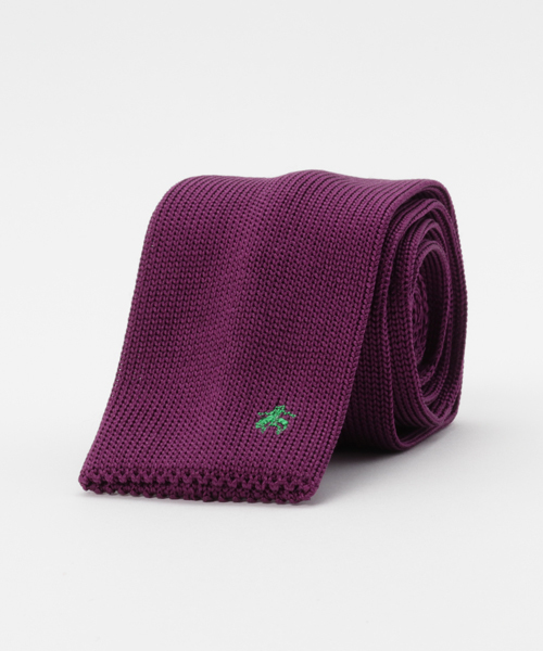 BROOKS BROTHERS（ブルックスブラザーズ）の「プレイスド GF ニットタイ  【MADE IN Italy】【ZOZOTOWN限定展開 OUTLET】（ネクタイ・メンズ・パープル・ONESIZE）」の2枚目の写真