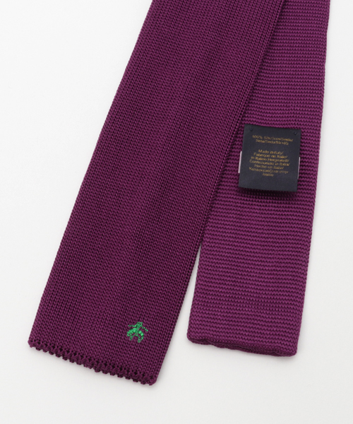 BROOKS BROTHERS（ブルックスブラザーズ）の「プレイスド GF ニットタイ  【MADE IN Italy】【ZOZOTOWN限定展開 OUTLET】（ネクタイ・メンズ・パープル・ONESIZE）」の4枚目の写真