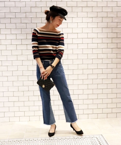 le.coeur blanc（ルクールブラン）の「【WEB限定PRICE】ワイドリブスクエアネック6分袖（ニット/セーター・レディース・ホワイト系その他/ピンク系その他/ブラウン/グリーン/ネイビー/ブルー系その他4・FREE）」の8枚目の写真