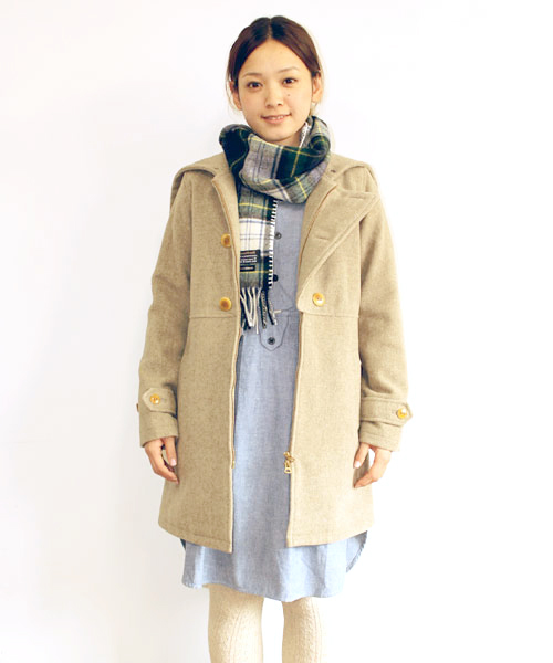 BEAMS BOY / ウールモッサー フードジップコートを使った人気