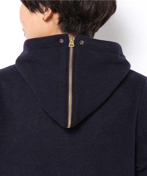 BEAMS BOY(ビームスボーイ)の「BEAMS BOY / ウールモッサー フードジップコート(その他アウター・レディース・カーキ/ブラウン/インディゴブルー・ONE SIZE)」の11枚目の写真