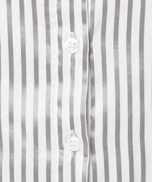 NARACAMICIE(ナラカミーチェ)の「スーパーストレッチストライプ長袖シャツ(シャツ/ブラウス・レディース・ネイビー/グレー・SMALL/LARGE/MEDIUM)」の13枚目の写真