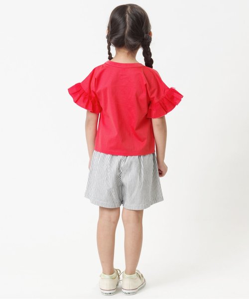 BREEZE（ブリーズ）の「袖フリルTシャツ（Tシャツ/カットソー・キッズ・ブラック/ライトグレー/レッド・110/130/90/120/140/80/100）」の5枚目の写真