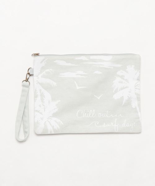 Kahiko(カヒコ)の「【Kahiko】パームツリーデニムクラッチバッグ(クラッチバッグ・レディース・ネイビー/ブルー・FREE)」の2枚目の写真