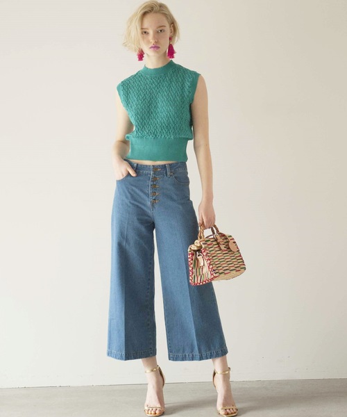 Banner Barrett（バナーバレット）の「OPEN WORK KNIT N/S PULLOVER　/　ノースリーブニットプルオーバー（ニット/セーター・レディース・イエロー/ブルー/コーラルピンク・38）」の11枚目の写真