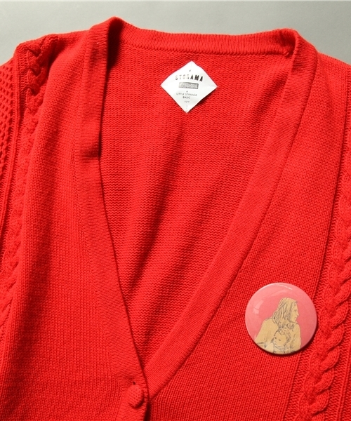 STORAMA（ストラマ）の「【STORAMA】大ぶりなニットのコート（カーディガン/ボレロ・レディース・グレー/レッド/ブラウン/ブルー・MEDIUM/SMALL）」の5枚目の写真