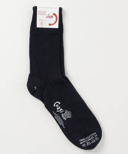 CORGI（コーギ）の「CORGI / コーギー：別注 Midium Plain Socks：Midium-Plain-Socks[MUS]（ソックス/靴下・メンズ・ホワイト/ブラック/ネイビー/ホワイト系その他・10.5）」の4枚目の写真