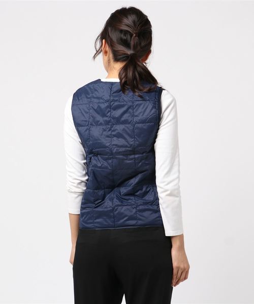 TAION（タイオン）の「【TAION】タイオン V NECK BUTTON DOWN VEST (WOMENS)（ダウンベスト・レディース・ブラック/ベージュ/グリーン/ネイビー/カーキ/ピンク/グレー/オフホワイト/ブルー/パープル/レッド/オレンジ・SMALL/MEDIUM/LARGE）」の20枚目の写真