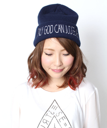 WEGO | WEGO/刺繍リブワッチキャップ(ニットキャップ/ビーニー)