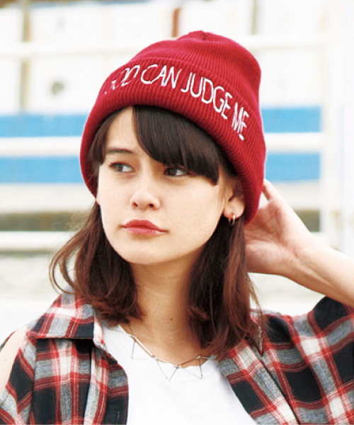 WEGO（ウィゴー）の「WEGO/刺繍リブワッチキャップ（ニットキャップ/ビーニー・メンズ・ブラック/杢グレー/ネイビー/ワイン・FREE）」の4枚目の写真