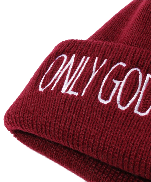 WEGO（ウィゴー）の「WEGO/刺繍リブワッチキャップ（ニットキャップ/ビーニー・メンズ・ブラック/杢グレー/ネイビー/ワイン・FREE）」の7枚目の写真
