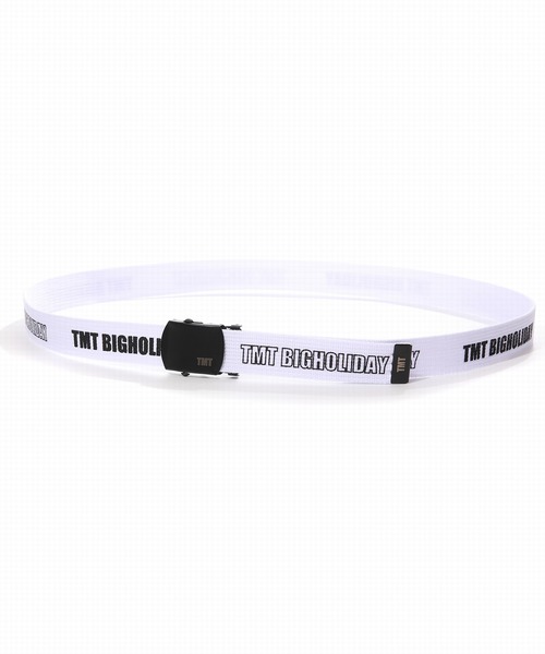 TMT(ティーエムティー)の「RATCHET BELT(TMT BIGHOLIDAY)(ベルト・メンズ・ホワイト/ブラック/サックスブルー・FREE)」の2枚目の写真