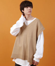 ビッグ シルエット ニット ベスト