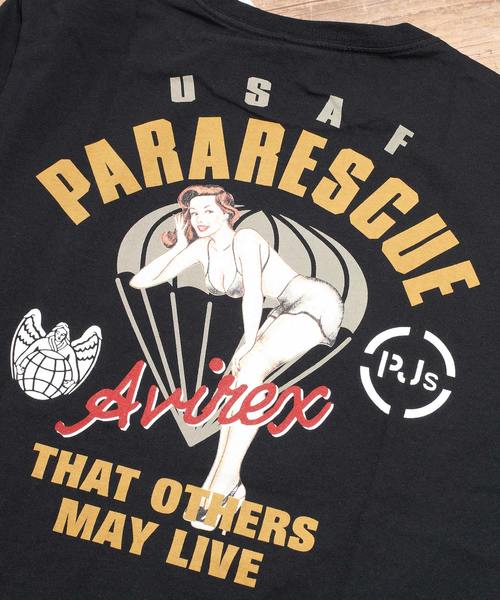 And A（アンドエー）の「AVIREX アヴィレックス / LS USAF PINNAP GIRL ピンナップガールバックプリント長袖Tシャツ / 6193325（Tシャツ/カットソー・メンズ・ホワイト/ブラック/グレー/サックスブルー・MEDIUM/LARGE/X-LARGE/XX-LARGE）」の15枚目の写真