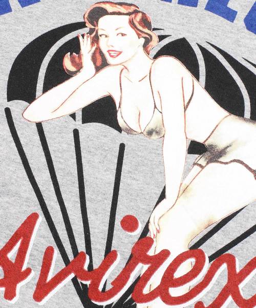 And A（アンドエー）の「AVIREX アヴィレックス / LS USAF PINNAP GIRL ピンナップガールバックプリント長袖Tシャツ / 6193325（Tシャツ/カットソー・メンズ・ホワイト/ブラック/グレー/サックスブルー・MEDIUM/LARGE/X-LARGE/XX-LARGE）」の21枚目の写真