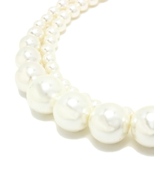 WEGO（ウィゴー）の「WEGO/2連パールネックレス（ネックレス・レディース・ホワイト・FREE）」の4枚目の写真