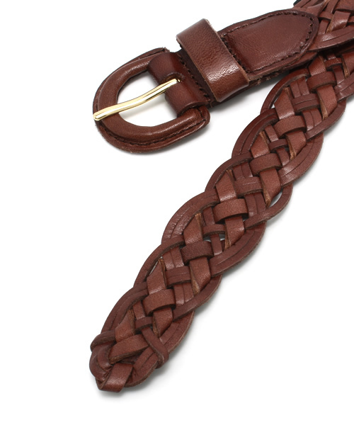 green label relaxing（グリーンレーベルリラクシング）の「GC レザーメッシュベルト（ベルト・レディース・ブラウン/ダークブラウン・フリー）」の4枚目の写真