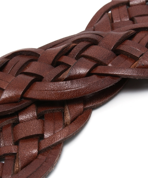 green label relaxing（グリーンレーベルリラクシング）の「GC レザーメッシュベルト（ベルト・レディース・ブラウン/ダークブラウン・フリー）」の3枚目の写真