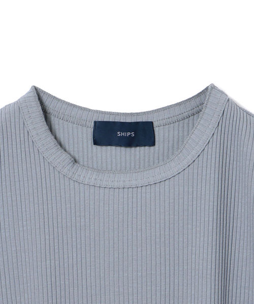 SHIPS（シップス）の「ギャラクシーリブサイドスナッププルオーバー（Tシャツ/カットソー・レディース・ブラック/オフホワイト/サックスブルー/キャメル/ブラウン・ONE SIZE）」の6枚目の写真