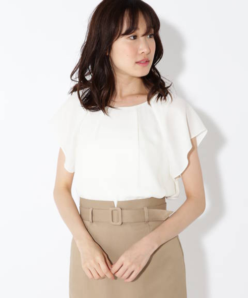 NATURAL BEAUTY BASIC（ナチュラルビューティーベーシック）の「[洗える]バックリボンブラウス（シャツ/ブラウス・レディース・ブラック/オフホワイト/ブルー・SMALL/MEDIUM）」の2枚目の写真