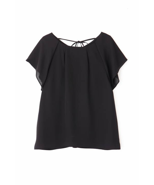 NATURAL BEAUTY BASIC（ナチュラルビューティーベーシック）の「[洗える]バックリボンブラウス（シャツ/ブラウス・レディース・ブラック/オフホワイト/ブルー・SMALL/MEDIUM）」の7枚目の写真