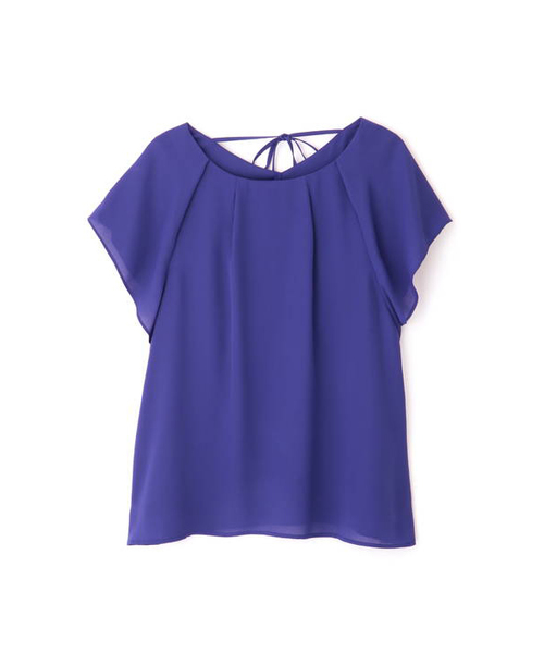 NATURAL BEAUTY BASIC（ナチュラルビューティーベーシック）の「[洗える]バックリボンブラウス（シャツ/ブラウス・レディース・ブラック/オフホワイト/ブルー・SMALL/MEDIUM）」の22枚目の写真