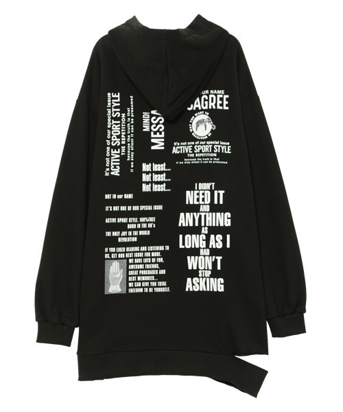 Candy Stripper(キャンディストリッパー)の「DISAGREE HOODIE(パーカー・レディース・ブラック/パープル/カーキ・2)」の7枚目の写真