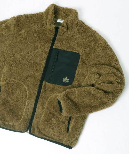 LOGOS（ロゴス）の「LOGOS/ロゴス  ボアフリースブルゾン（ブルゾン・メンズ・ベージュ/ネイビー/グレー/グリーン・LL/M/L）」の4枚目の写真