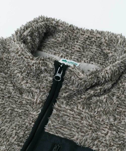 LOGOS（ロゴス）の「LOGOS/ロゴス  ボアフリースブルゾン（ブルゾン・メンズ・ベージュ/ネイビー/グレー/グリーン・LL/M/L）」の6枚目の写真