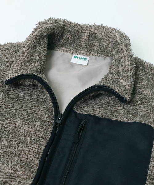 LOGOS（ロゴス）の「LOGOS/ロゴス  ボアフリースブルゾン（ブルゾン・メンズ・ベージュ/ネイビー/グレー/グリーン・LL/M/L）」の7枚目の写真
