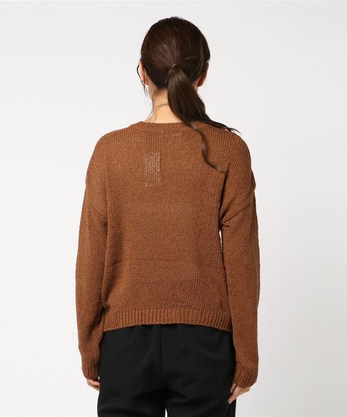 WEGO(ウィゴー)の「WEGO VINTAGE/ルーズニット(ニット/セーター・レディース・ブラック/ベージュ/ブラウン・FREE)」の4枚目の写真