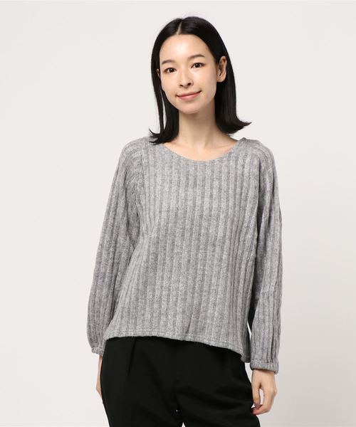 flower（フラワー）の「フリーニットトップ（Tシャツ/カットソー・レディース・ベージュ/グレー・FREE）」の8枚目の写真