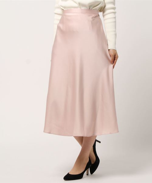 ANAYI,ハンマーサテンセミフレアスカート- WEAR 