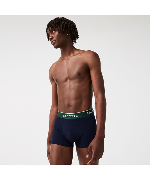 関税込【LACOSTE】コントラストカラー 3パックボクサーパンツ コントラストカラーデザイン3パックボクサーパンツ（ボクサー