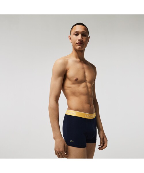 関税込【LACOSTE】コントラストカラー 3パックボクサーパンツ コントラストカラーデザイン3パックボクサーパンツ（ボクサー