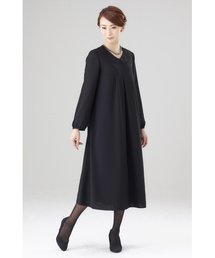 濃染加工ゆったりサイズワンピース