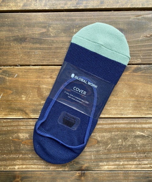 GLOBAL WORK（グローバルワーク）の「クリーンメッシュシューズイン【抗菌防臭】/862269（ソックス/靴下・メンズ・ライトブルー/ブラック/その他/グレー系その他/グリーン系その他/ブルー系その他/ゴールド系その他/コーラル/ライトイエロー/サックスブルー/グレー系その他3/ライトグレー/ブルー系その他4/ブルー・FREE）」の8枚目の写真